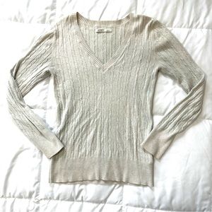 Old Navy Cream Cable Knit Top
